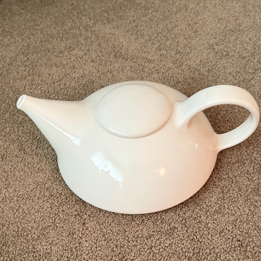 Elegant White Teapot